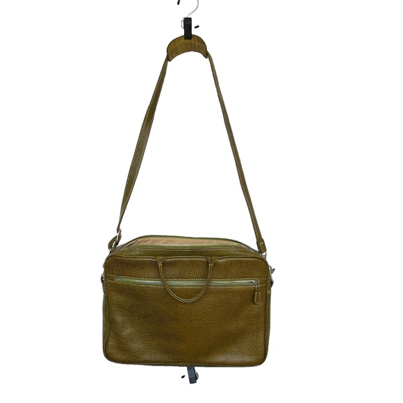 LATICO Bag Crossbody Soft LEATHER Zip up Top Handles 16" x 11" Faux Animal Print - Picture 2 of 9